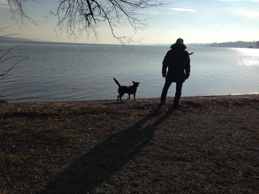 Christophe and Cooper at the Ammersee