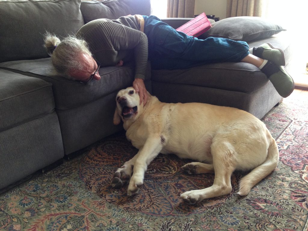 Christophe cuddling Bella